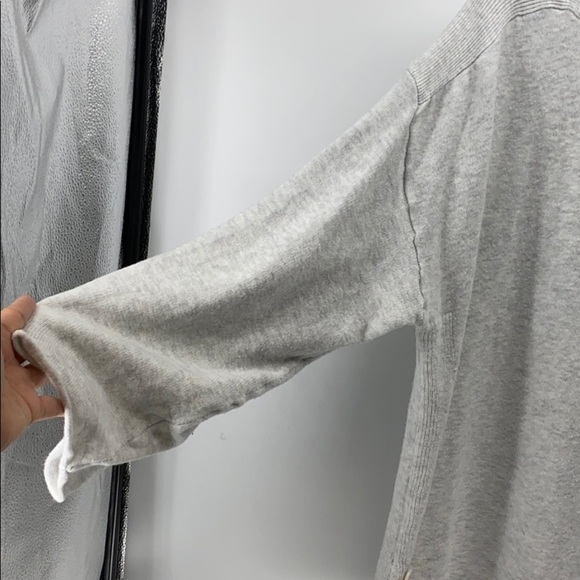 Terra & Sky grey hi lo 3 quarter sleeve sweater coastal Grandma - Picture 3 of 5